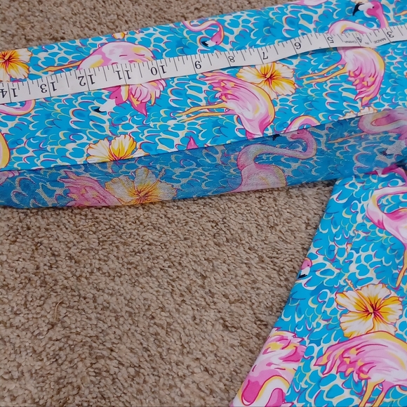 IBKUL Flamingo Print Quarter-Zip Pullover Womens Size M - Picture 9 of 9